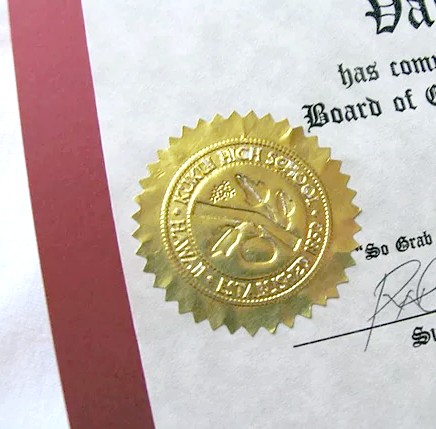 Sucha pieczęć — przykład